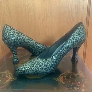 Size 8 Stuart Weitzman Crystal Bkack Pumps